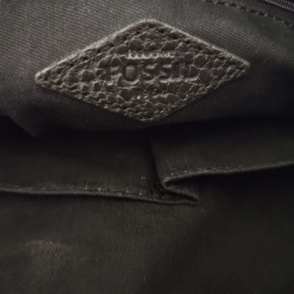 Fossil Kinley Leather Black Crossbody Black - Like New Condition - Picture 6 of 7